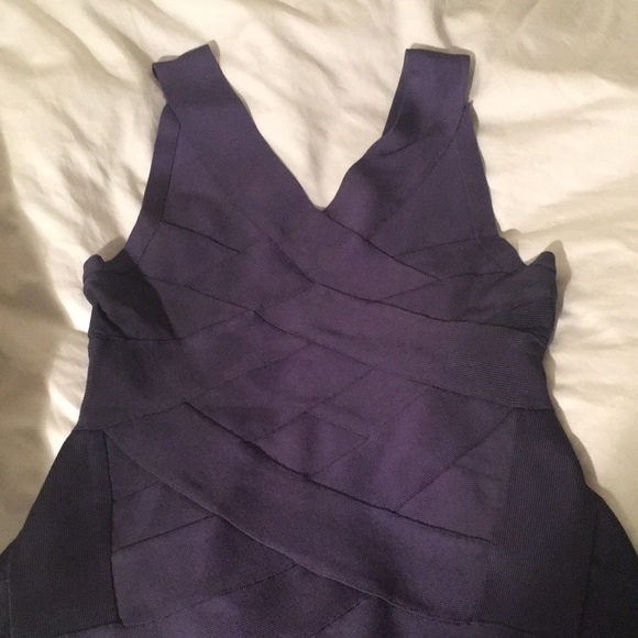 Herve Leger Bandage Dress sz S Purple. - Picture 2 of 8